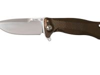 Нож складной LionSteel SR11 B (BRONZE), сталь Uddeholm Sleipner® Satin, рукоять титан по технологии Solid®, бронзовый