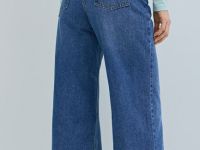Широкие джинсы Wide leg с ремнём, Синий