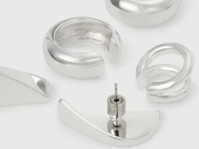 Серьги и каффы O'STIN х Яндекс Музыка x «Сироткин», Серебряный