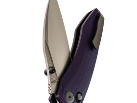 Складной нож Tuotown Wiz, сталь T10S, рукоять Purple G10