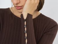 Джемпер в рубчик, Коричневый