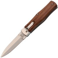 Выкидной нож Mikov Predator, сталь 420, рукоять палисандр, клипса