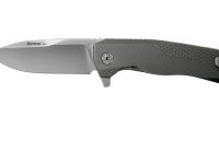 Нож складной LionSteel ROK G, сталь Bhler M390 Satin Finish, рукоять титан, серый цвет