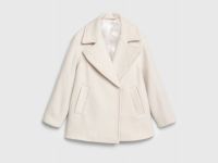 Короткое пальто из шерсти, Бежевый