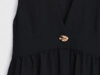 Топ из вискозы с застёжкой, Черный