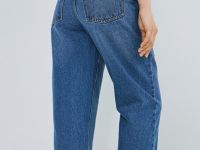 Джинсы Mom с высокой посадкой, Синий