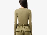 Женская Футболка Lacoste Slim Fit с длинными рукавами