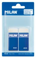 Набор ластиков Milan "4020" 2 шт, в блистере, 5,5 х 2,3 х 1,3 см