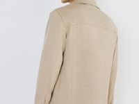 Куртка-рубашка из структурного трикотажа, Бежевый