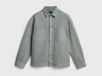 Куртка-рубашка из твила с карманами, Зеленый