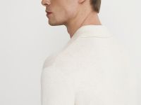 Вязаный джемпер-поло, Белый