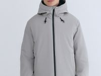 Утеплённая куртка с капюшоном, Бежевый