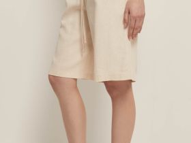 Льняные шорты женские стиля casual