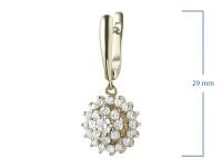 Серьги из желтого золота с бриллиантами э0301сг07163600