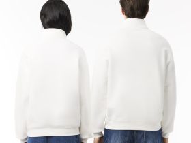 Толстовка Lacoste унисекс с молнией и высоким воротом