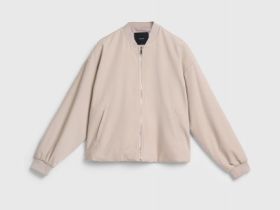 Бомбер на молнии, Бежевый