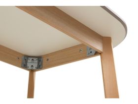 Кухонный стол Овалис 120x80 Кремовый/Натуральный