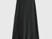 Юбка макси из сатина, Черный