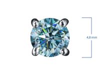 Классическая подвеска из белого золота с бриллиантом э4701пд02121100