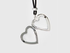 Ожерелье с кулоном в виде сердца, Серебряный