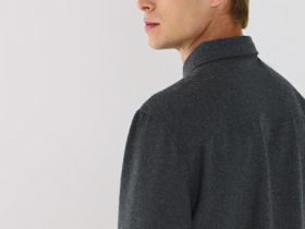 Рубашка из смесовой шерсти, Серый