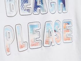 Футболка с объёмным принтом для мальчиков, Бежевый