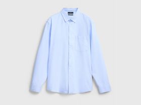 Рубашка из ткани оксфорд, Голубой