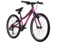 Подростковый велосипед Novatrack Novara 24 V-brake, год 2025, цвет Фиолетовый, ростовка 10