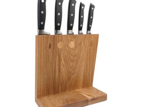 Подставка для ножей магнитная Woodinhome KS002LSON, дуб