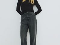 Приталенный лонгслив, Черный