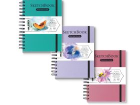 Скетчбук для акварели Малевичъ "Doris" 15х20 см 30 л 300 г, 100% целлюлоза, индиго