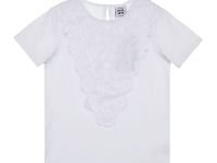 Блузка трикотажная с кружевом для девочки