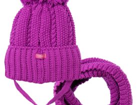 Комплект трикотажный для девочек: шапка, снуд