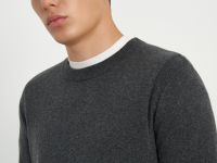 Джемпер из шерсти и хлопка с округлой горловиной