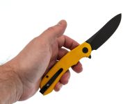 Раскладной нож Petrified Fish Waterspout, сталь 14C28N с покрытием PVD, рукоять желтый G10