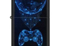 Зажигалка ZIPPO Gaming с покрытием Black Matte, латунь/сталь, черная, матовая, 38x13x57 мм