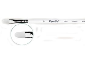 Кисть синтетика белая №12 овальная Roubloff "1B32" длинная ручка