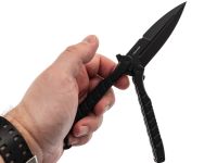 Нож-бабочка (балисонг) Ромул Black, сталь AUS-8, рукоять G10