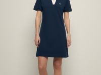 Платье с контрастным воротником