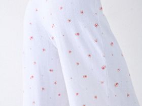 Брюки пижамные из трикотажа пуантель, Белый