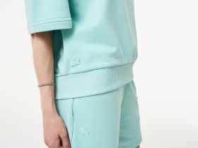 Женская толстовка Lacoste свободного кроя с коротким рукавом