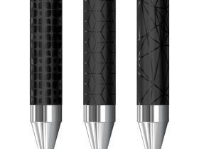 Ручка шариковая Berlingo "DoubleBlack" синяя 0,7 мм, игольчатый стержень