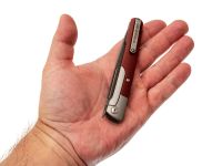 Складной нож Nimo Attendant, сталь дамаск, рукоять G10, красный