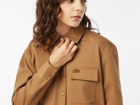 Женская рубашка Lacoste из смеси хлопка