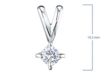 Классическая подвеска из белого золота с бриллиантом э4701пд05151900