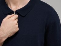 Джемпер-поло полуприлегающего кроя с шерстью