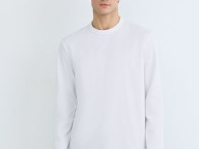 Базовый лонгслив из плотного хлопка, Белый