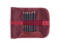 Набор чернографитных карандашей Малевичъ "Graf'Art" 8 шт в пенале-скрутке, бордо