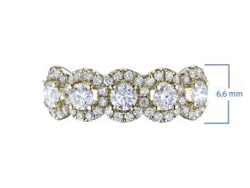 Классическое кольцо из желтого золота с бриллиантами э0301кц09181000