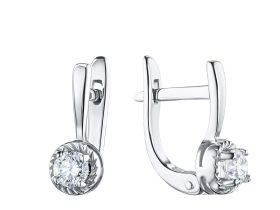 Серьги из белого золота с бриллиантами э0901сг04210205